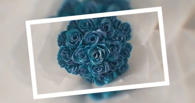 دسته گل رز روبانی رنگبندی و تعدادشاخه متنوع شایندار و بدون شاین