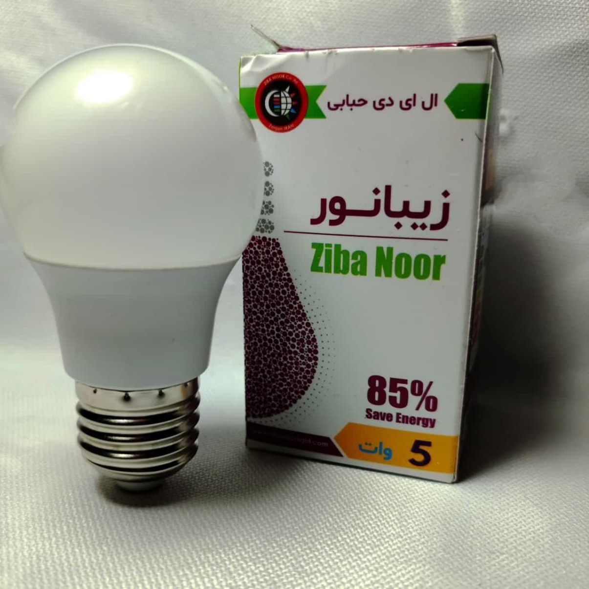 لامپ حبابی تخم مرغی5 وات LED زیبانور